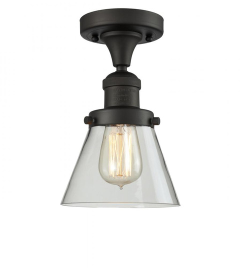 Cone - 1 Light - 7 inch - Oil Rubbed Bronze - Semi-Flush Mount (3442|517-1CH-OB-G62-LED)