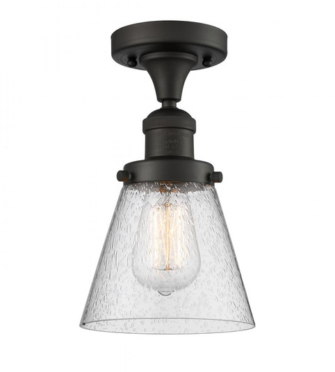 Cone - 1 Light - 7 inch - Oil Rubbed Bronze - Semi-Flush Mount (3442|517-1CH-OB-G64-LED)
