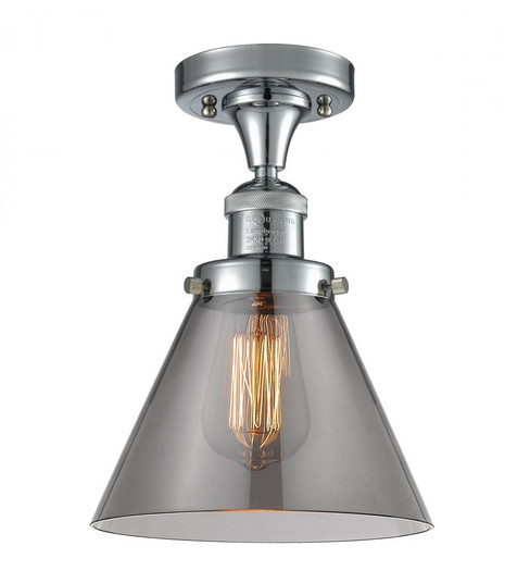 Cone - 1 Light - 8 inch - Polished Chrome - Semi-Flush Mount (3442|517-1CH-PC-G43-LED)