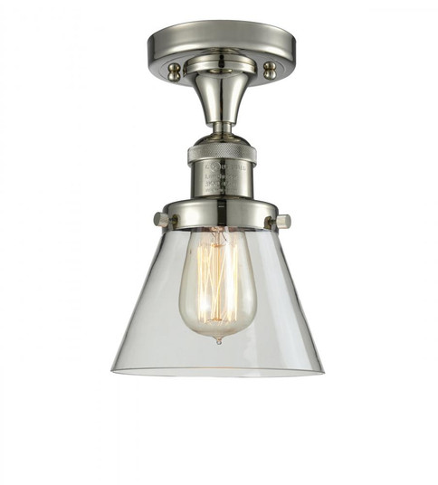 Cone - 1 Light - 7 inch - Polished Nickel - Semi-Flush Mount (3442|517-1CH-PN-G62-LED)