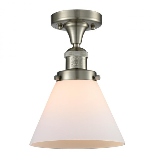 Cone - 1 Light - 8 inch - Brushed Satin Nickel - Semi-Flush Mount (3442|517-1CH-SN-G41-LED)