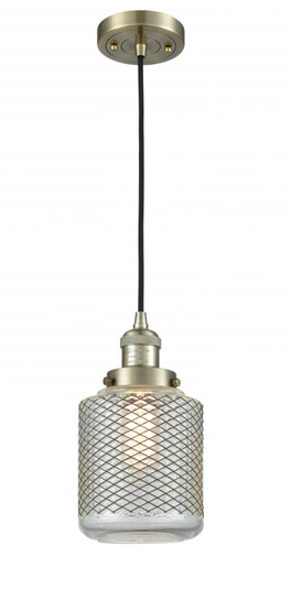 Stanton - 1 Light - 6 inch - Antique Brass - Cord hung - Mini Pendant (3442|201C-AB-G262-LED)