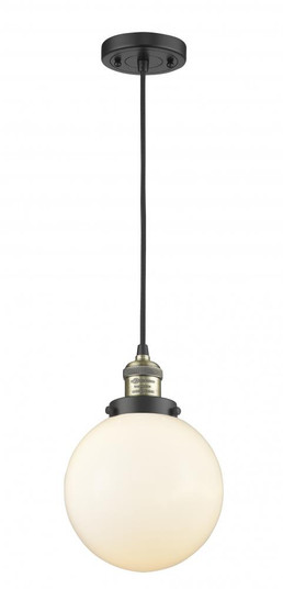 Beacon - 1 Light - 8 inch - Black Antique Brass - Cord hung - Mini Pendant (3442|201C-BAB-G201-8)