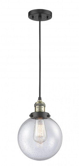 Beacon - 1 Light - 8 inch - Black Antique Brass - Cord hung - Mini Pendant (3442|201C-BAB-G204-8)
