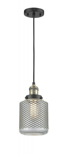 Stanton - 1 Light - 6 inch - Black Antique Brass - Cord hung - Mini Pendant (3442|201C-BAB-G262)