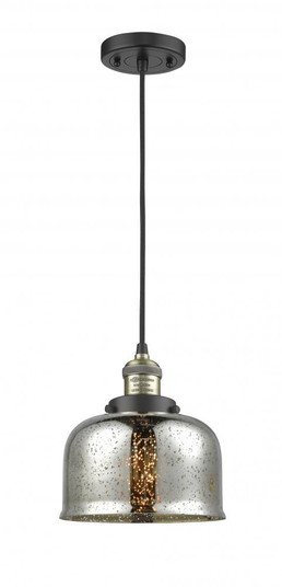 Bell - 1 Light - 8 inch - Black Antique Brass - Cord hung - Mini Pendant (3442|201C-BAB-G78)