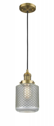 Stanton - 1 Light - 6 inch - Brushed Brass - Cord hung - Mini Pendant (3442|201C-BB-G262)