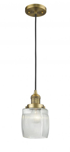 Colton - 1 Light - 6 inch - Brushed Brass - Cord hung - Mini Pendant (3442|201C-BB-G302)
