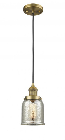 Bell - 1 Light - 5 inch - Brushed Brass - Cord hung - Mini Pendant (3442|201C-BB-G58-LED)