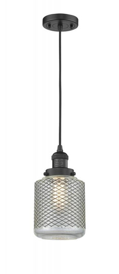 Stanton - 1 Light - 6 inch - Matte Black - Cord hung - Mini Pendant (3442|201C-BK-G262-LED)