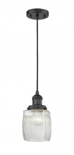 Colton - 1 Light - 6 inch - Matte Black - Cord hung - Mini Pendant (3442|201C-BK-G302-LED)