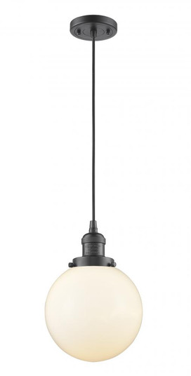 Beacon - 1 Light - 8 inch - Oil Rubbed Bronze - Cord hung - Mini Pendant (3442|201C-OB-G201-8-LED)