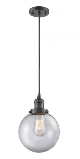 Beacon - 1 Light - 8 inch - Oil Rubbed Bronze - Cord hung - Mini Pendant (3442|201C-OB-G202-8)
