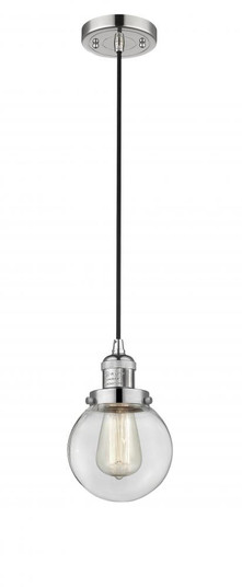 Beacon - 1 Light - 6 inch - Polished Nickel - Cord hung - Mini Pendant (3442|201C-PN-G202-6)
