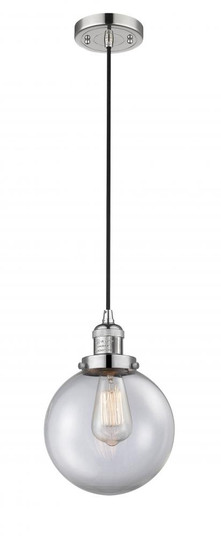 Beacon - 1 Light - 8 inch - Polished Nickel - Cord hung - Mini Pendant (3442|201C-PN-G202-8-LED)
