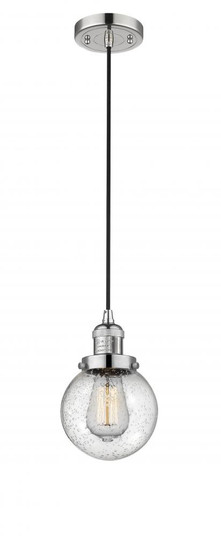 Beacon - 1 Light - 6 inch - Polished Nickel - Cord hung - Mini Pendant (3442|201C-PN-G204-6)