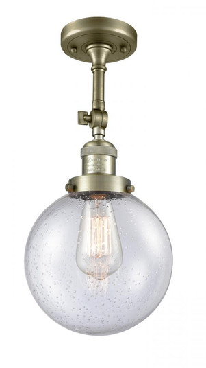Beacon - 1 Light - 8 inch - Antique Brass - Adjustable Semi-Flush Mount (3442|201F-AB-G204-8)