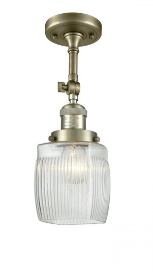 Colton - 1 Light - 6 inch - Antique Brass - Adjustable Semi-Flush Mount (3442|201F-AB-G302-LED)