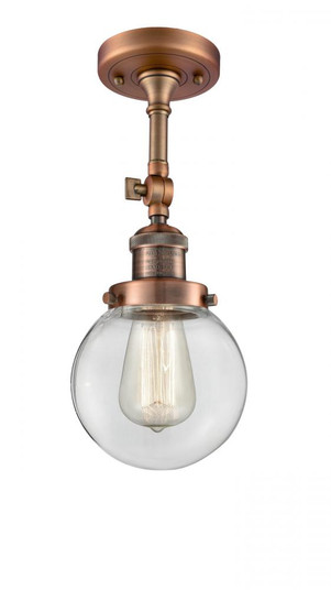 Beacon - 1 Light - 6 inch - Antique Copper - Adjustable Semi-Flush Mount (3442|201F-AC-G202-6)