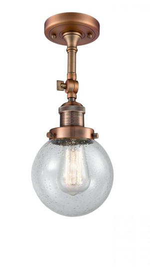 Beacon - 1 Light - 6 inch - Antique Copper - Adjustable Semi-Flush Mount (3442|201F-AC-G204-6-LED)