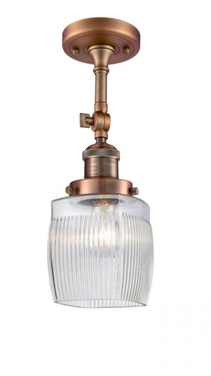 Colton - 1 Light - 6 inch - Antique Copper - Adjustable Semi-Flush Mount (3442|201F-AC-G302-LED)