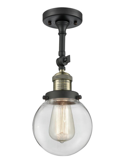 Beacon - 1 Light - 6 inch - Black Antique Brass - Adjustable Semi-Flush Mount (3442|201F-BAB-G202-6)