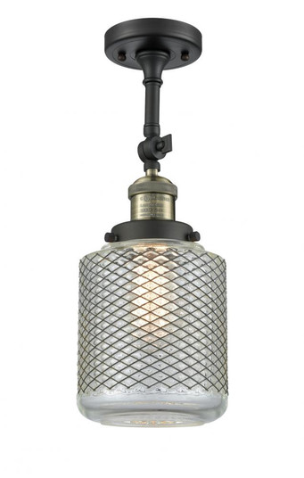 Stanton - 1 Light - 6 inch - Black Antique Brass - Adjustable Semi-Flush Mount (3442|201F-BAB-G262)