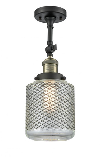 Stanton - 1 Light - 6 inch - Black Antique Brass - Semi-Flush Mount (3442|201F-BAB-G262-LED)