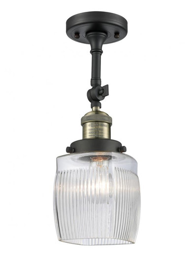 Colton - 1 Light - 6 inch - Black Antique Brass - Adjustable Semi-Flush Mount (3442|201F-BAB-G302)