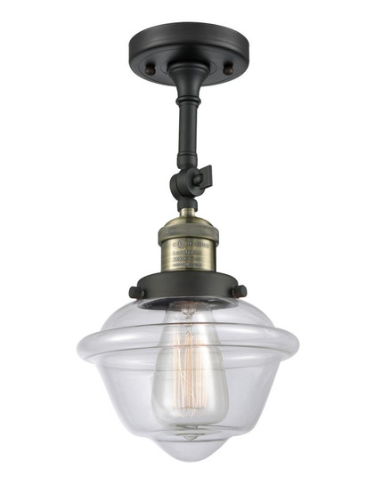 Oxford - 1 Light - 7 inch - Black Antique Brass - Adjustable Semi-Flush Mount (3442|201F-BAB-G532-LED)