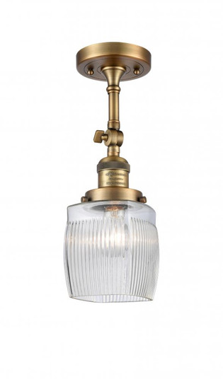 Colton - 1 Light - 6 inch - Brushed Brass - Adjustable Semi-Flush Mount (3442|201F-BB-G302-LED)