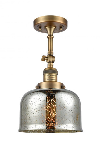 Bell - 1 Light - 8 inch - Brushed Brass - Adjustable Semi-Flush Mount (3442|201F-BB-G78-LED)