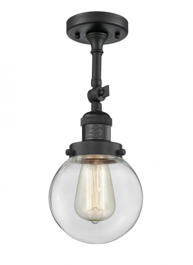 Beacon - 1 Light - 6 inch - Matte Black - Adjustable Semi-Flush Mount (3442|201F-BK-G202-6)