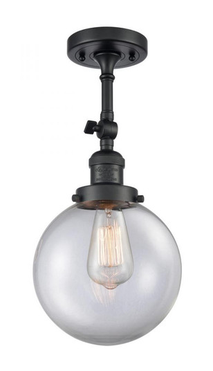Beacon - 1 Light - 8 inch - Matte Black - Adjustable Semi-Flush Mount (3442|201F-BK-G202-8)