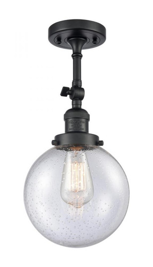 Beacon - 1 Light - 8 inch - Matte Black - Adjustable Semi-Flush Mount (3442|201F-BK-G204-8-LED)