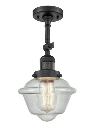 Oxford - 1 Light - 7 inch - Matte Black - Adjustable Semi-Flush Mount (3442|201F-BK-G534-LED)