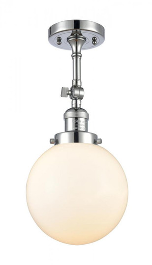 Beacon - 1 Light - 8 inch - Polished Chrome - Adjustable Semi-Flush Mount (3442|201F-PC-G201-8)
