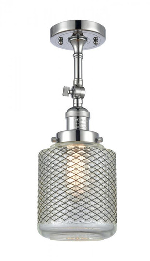 Stanton - 1 Light - 6 inch - Polished Chrome - Adjustable Semi-Flush Mount (3442|201F-PC-G262)