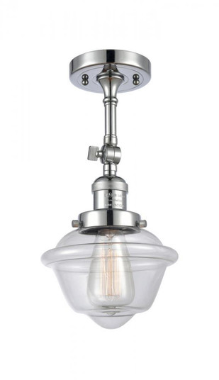 Oxford - 1 Light - 7 inch - Polished Chrome - Adjustable Semi-Flush Mount (3442|201F-PC-G532-LED)