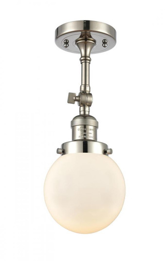 Beacon - 1 Light - 6 inch - Polished Nickel - Adjustable Semi-Flush Mount (3442|201F-PN-G201-6)