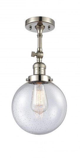 Beacon - 1 Light - 8 inch - Polished Nickel - Adjustable Semi-Flush Mount (3442|201F-PN-G204-8)