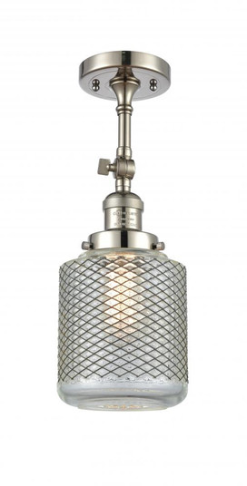 Stanton - 1 Light - 6 inch - Polished Nickel - Adjustable Semi-Flush Mount (3442|201F-PN-G262-LED)