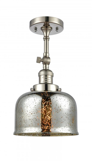 Bell - 1 Light - 8 inch - Polished Nickel - Adjustable Semi-Flush Mount (3442|201F-PN-G78-LED)