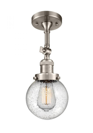 Beacon - 1 Light - 6 inch - Brushed Satin Nickel - Adjustable Semi-Flush Mount (3442|201F-SN-G204-6-LED)
