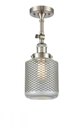 Stanton - 1 Light - 6 inch - Brushed Satin Nickel - Adjustable Semi-Flush Mount (3442|201F-SN-G262)