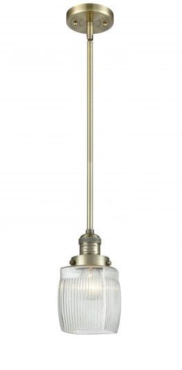 Colton - 1 Light - 6 inch - Antique Brass - Stem Hung - Mini Pendant (3442|201S-AB-G302)