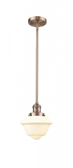 Oxford - 1 Light - 8 inch - Antique Copper - Stem Hung - Mini Pendant (3442|201S-AC-G531-LED)