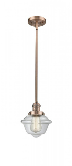 Oxford - 1 Light - 8 inch - Antique Copper - Stem Hung - Mini Pendant (3442|201S-AC-G532-LED)