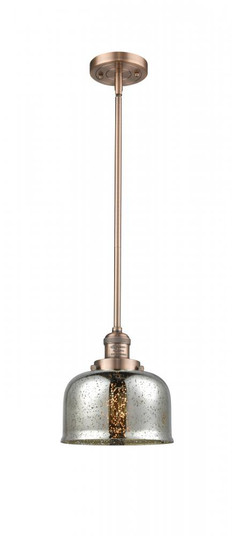 Bell - 1 Light - 8 inch - Antique Copper - Stem Hung - Mini Pendant (3442|201S-AC-G78)