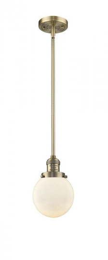 Beacon - 1 Light - 6 inch - Brushed Brass - Stem Hung - Mini Pendant (3442|201S-BB-G201-6)